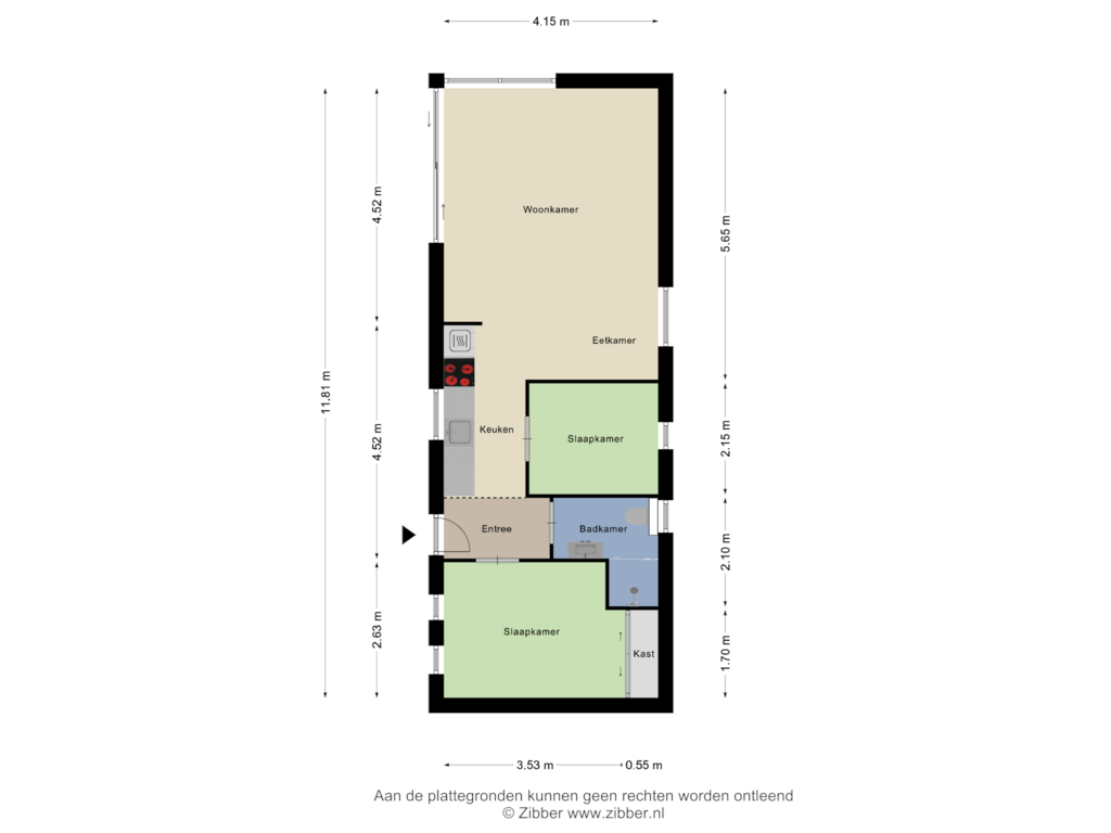 View floorplan of Begane Grond of Oude Benderseweg 11-606