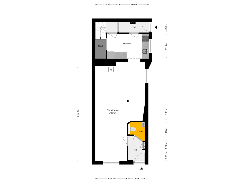 Bekijk plattegrond van Begane Grond van Wijdstraat 23