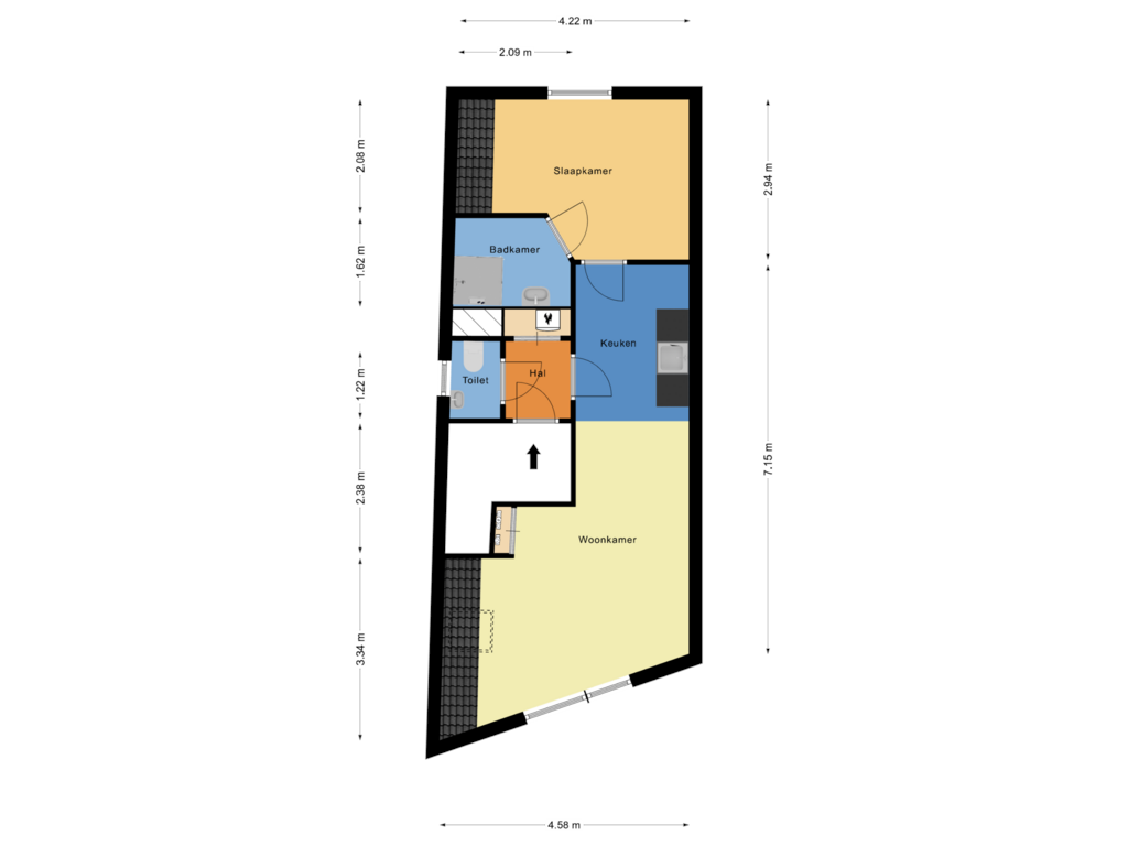 Bekijk plattegrond van appartement van Benthuizerstraat 6-A03