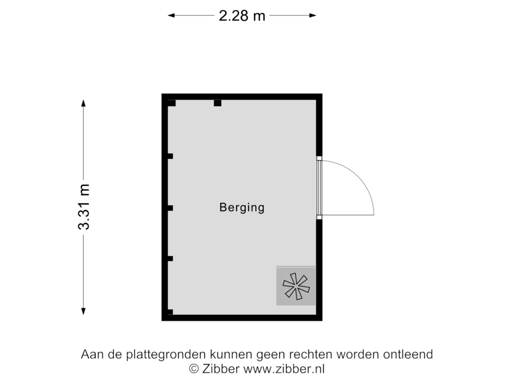 Bekijk plattegrond van Berging van Westerkroft 7