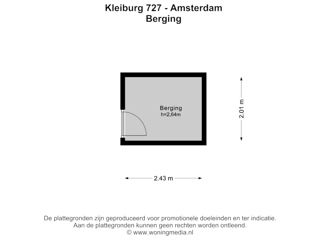 Bekijk plattegrond van Berging van Kleiburg 727