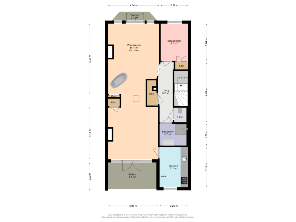 Bekijk plattegrond van First floor van Frankenstraat 16-A