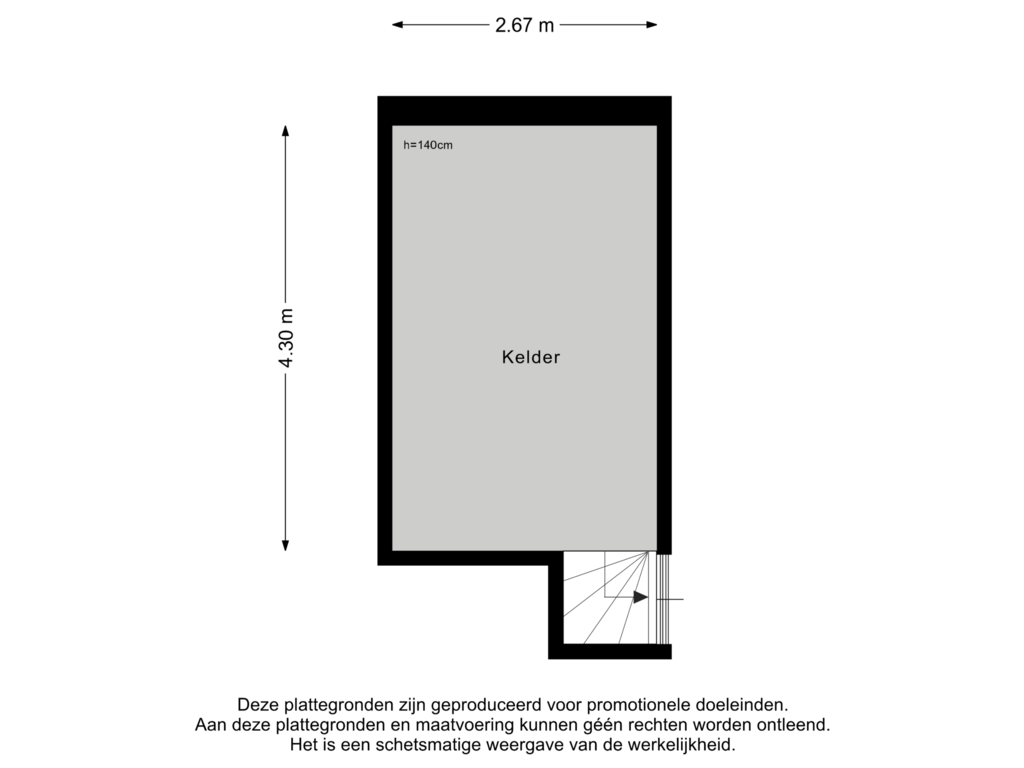 Bekijk plattegrond van Kelder van Weerstraat 15