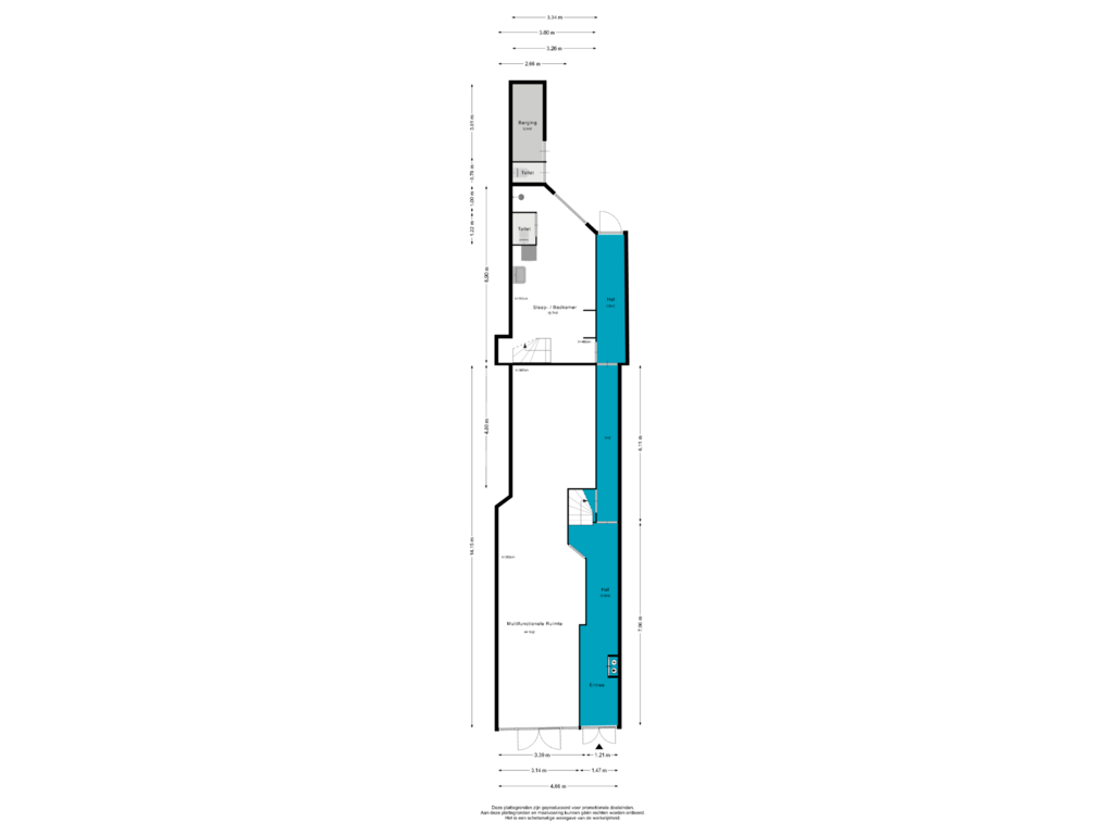 Bekijk plattegrond van Begane Grond van Weerstraat 15