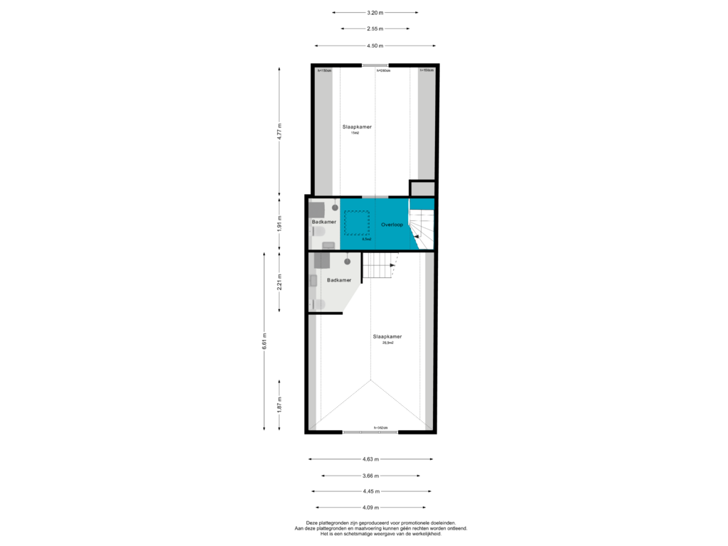 Bekijk plattegrond van 2e Verdieping van Weerstraat 15