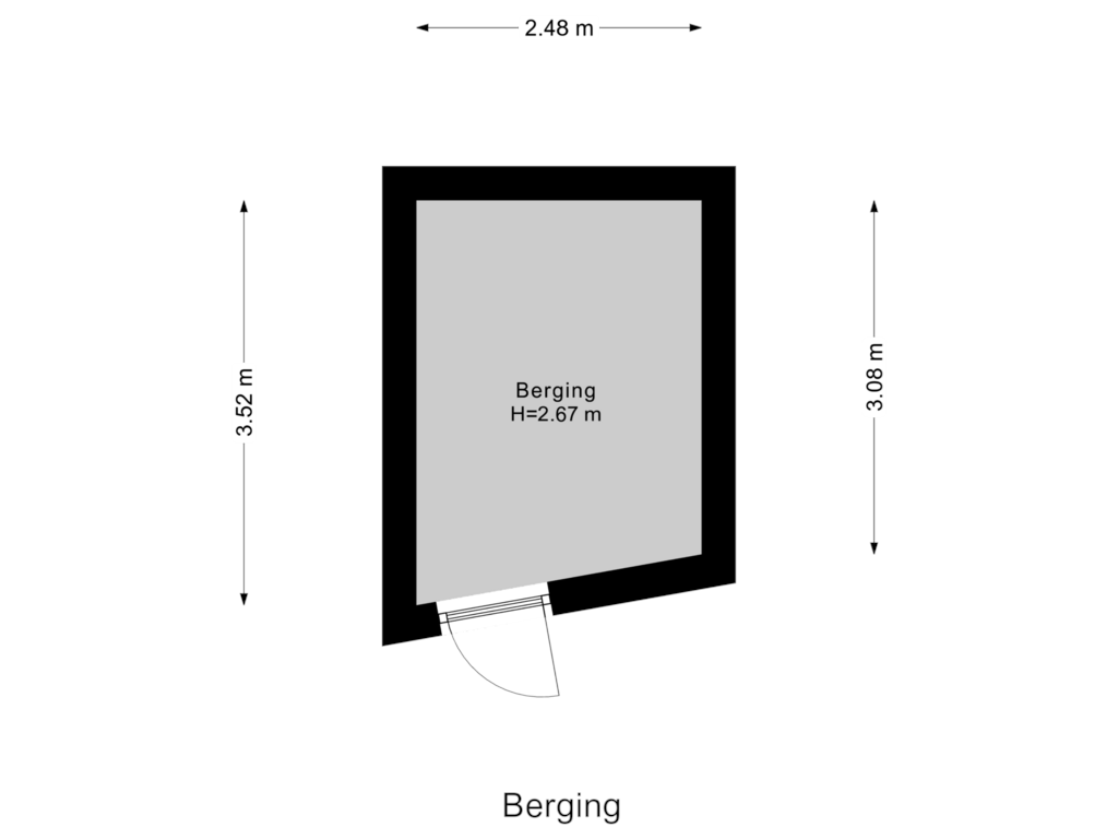 Bekijk plattegrond van Berging van Havenweg 5-A