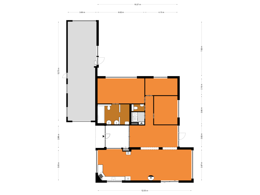 Bekijk plattegrond van Begane Grond van Bergerweg 67