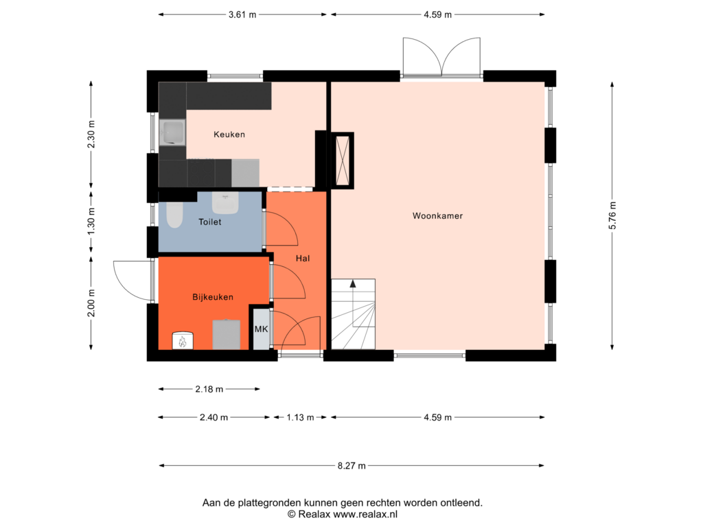 Bekijk plattegrond van Begane grond van Koeweg 17-08A