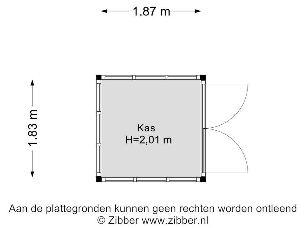 Bekijk plattegrond van Kas van De Goede Ree 31