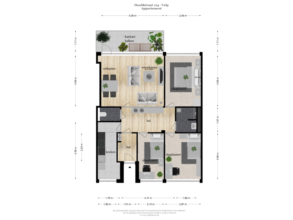 Bekijk plattegrond van APPARTEMENT van Hoofdstraat 124