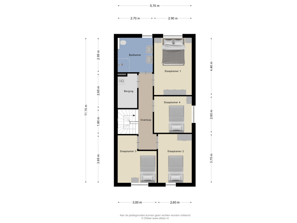 Bekijk plattegrond van Eerste Verdieping van Hendriks Plaza - sit. 1