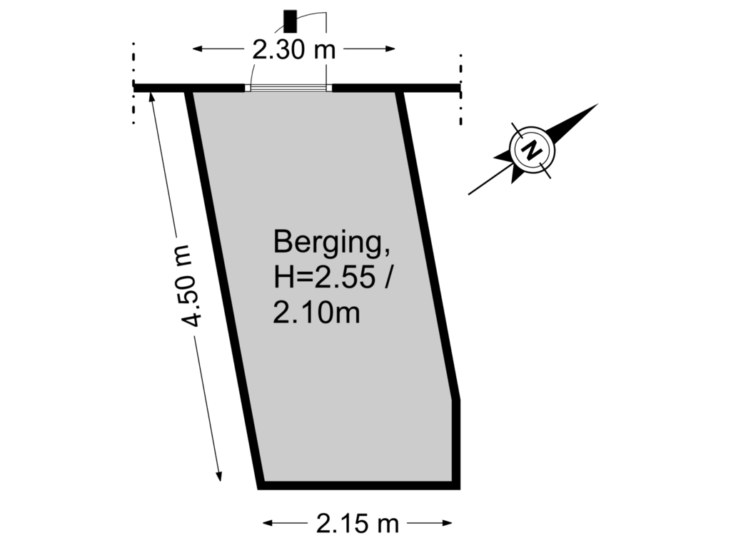 View floorplan of Berging of Reidingweg 90