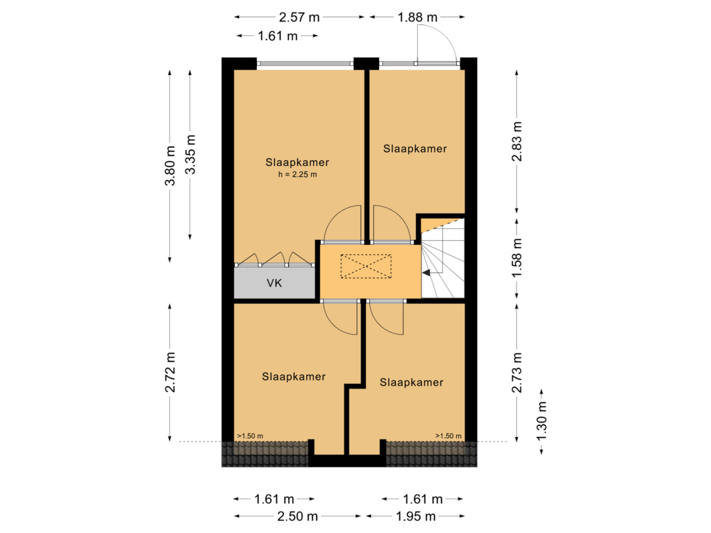 Bekijk plattegrond van Eerste verdieping van Bothastraat 39