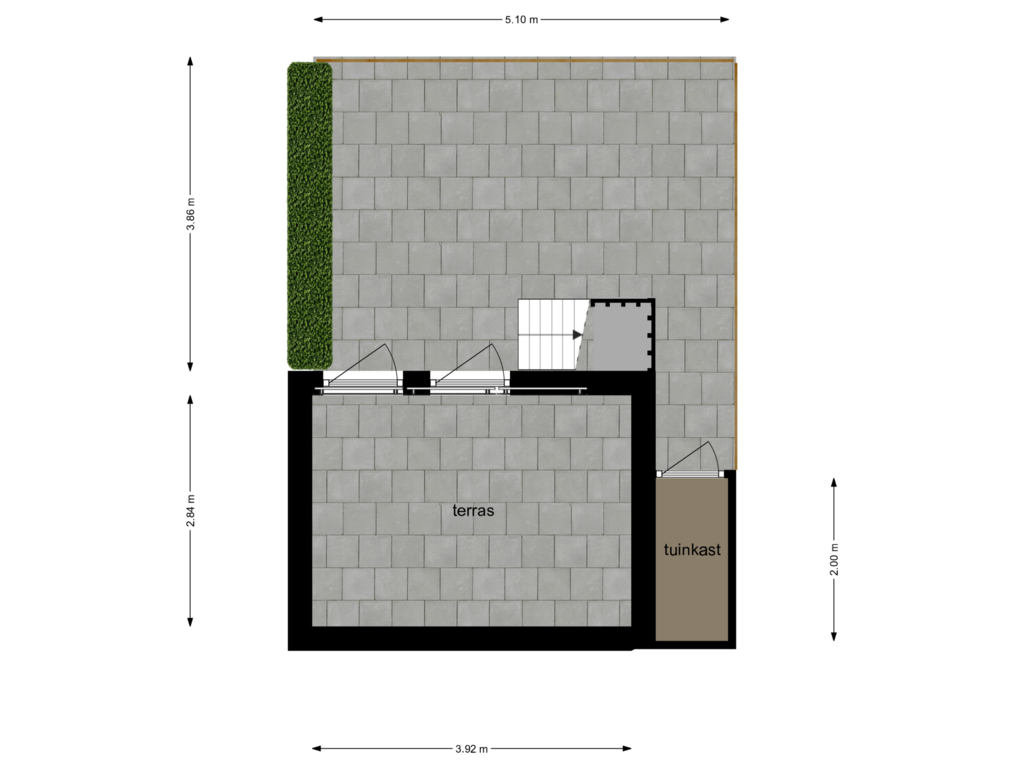 View floorplan of tuin of Herengracht 111