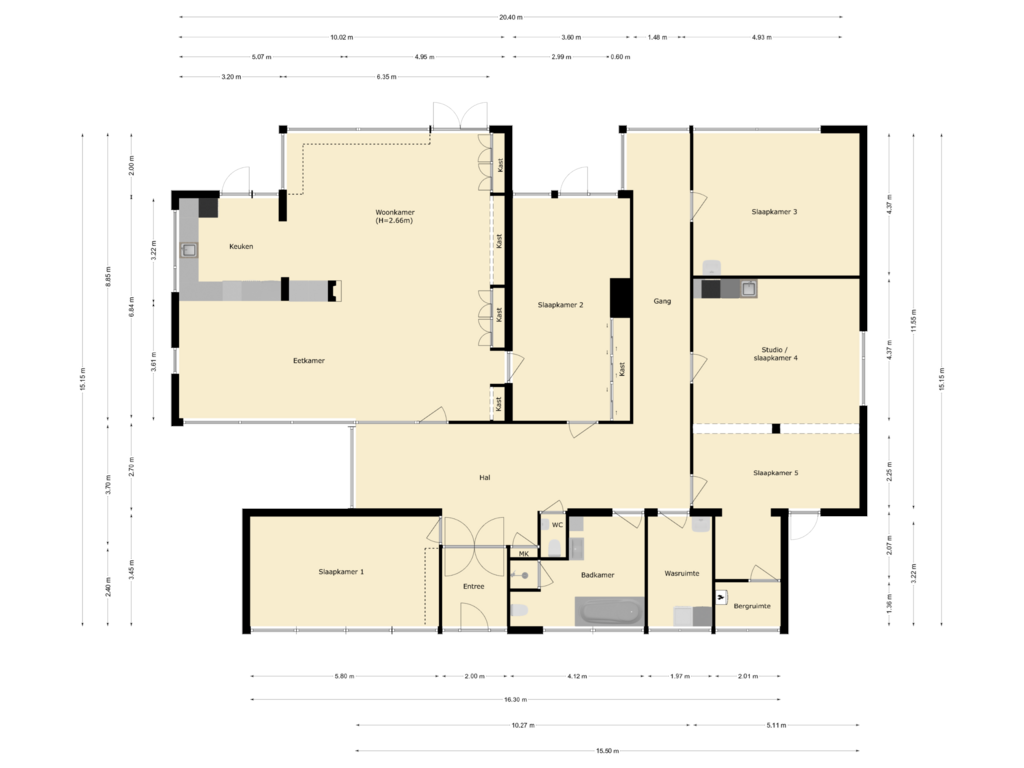 Bekijk plattegrond van begane grond van Regulierenstraat 5