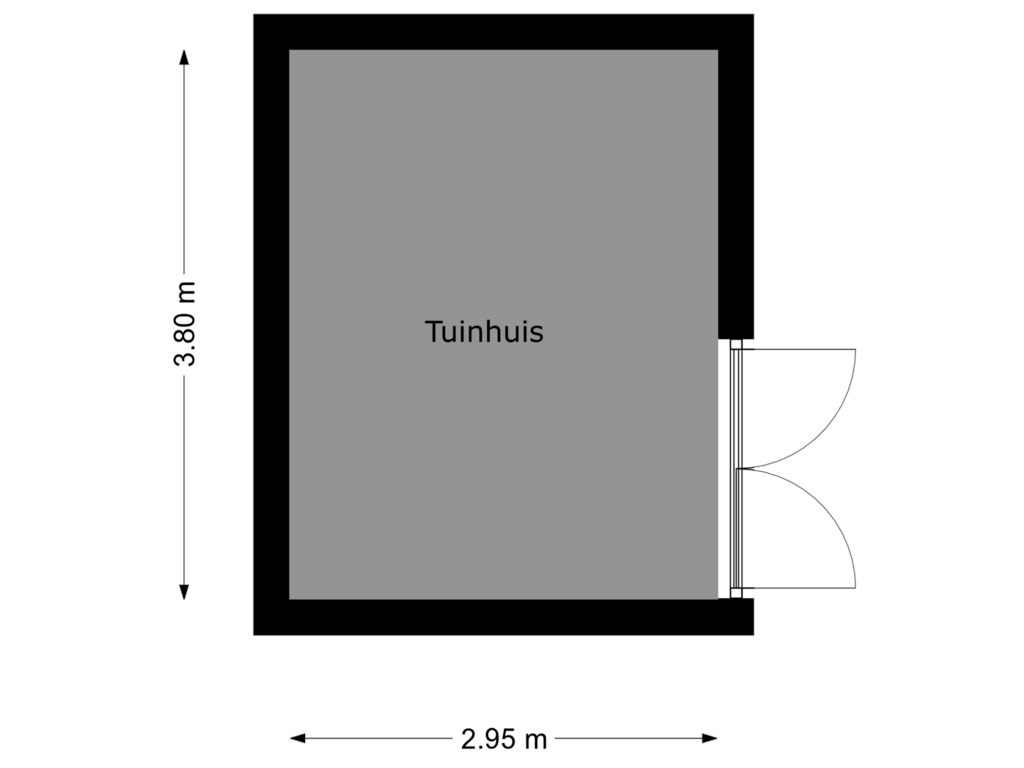 Bekijk plattegrond van tuinhuis van Regulierenstraat 5