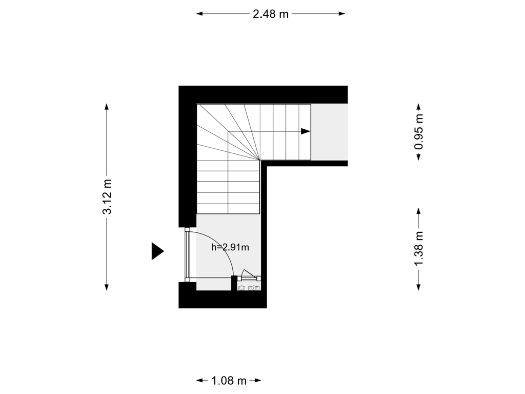 View floorplan of Begane Grond of Dwarsstraat 17