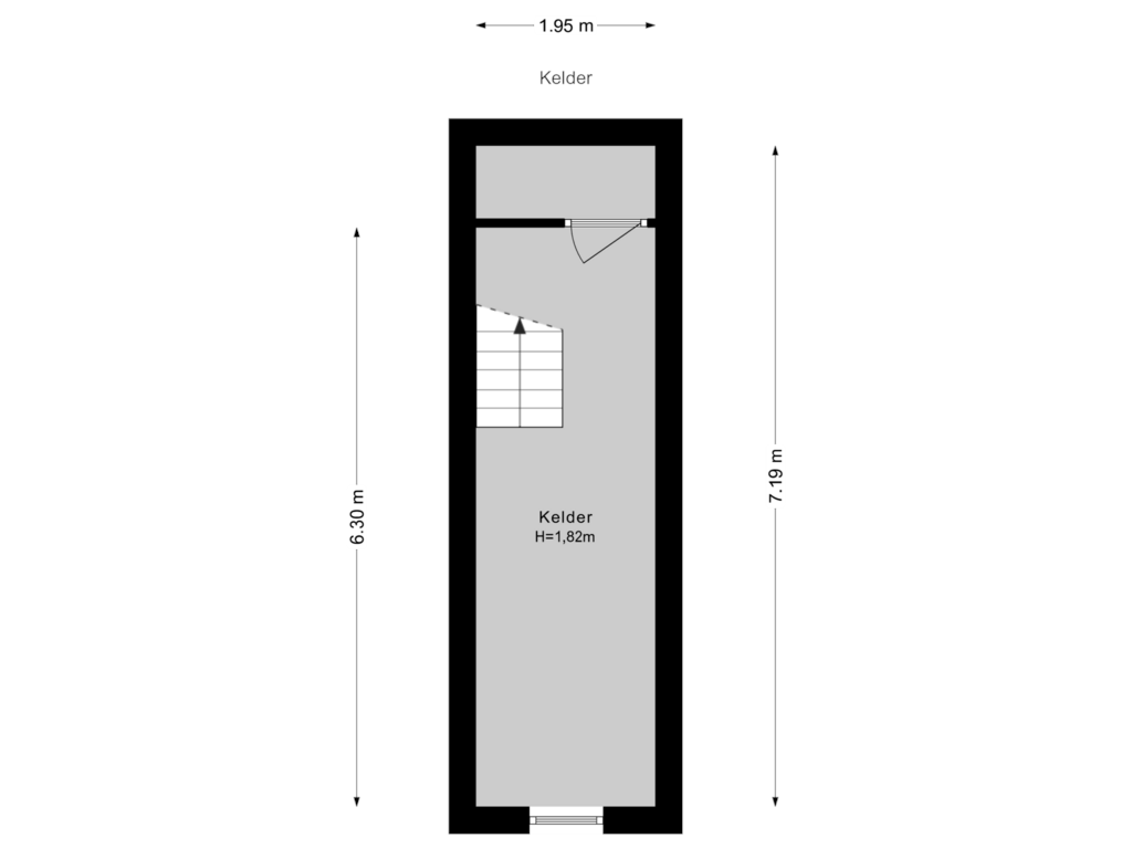 Bekijk plattegrond van Kelder van Van Beuningenstraat 20