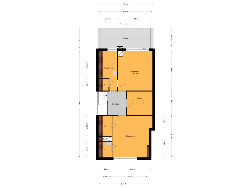 Bekijk plattegrond van 2e Verdieping van Van Beuningenstraat 20