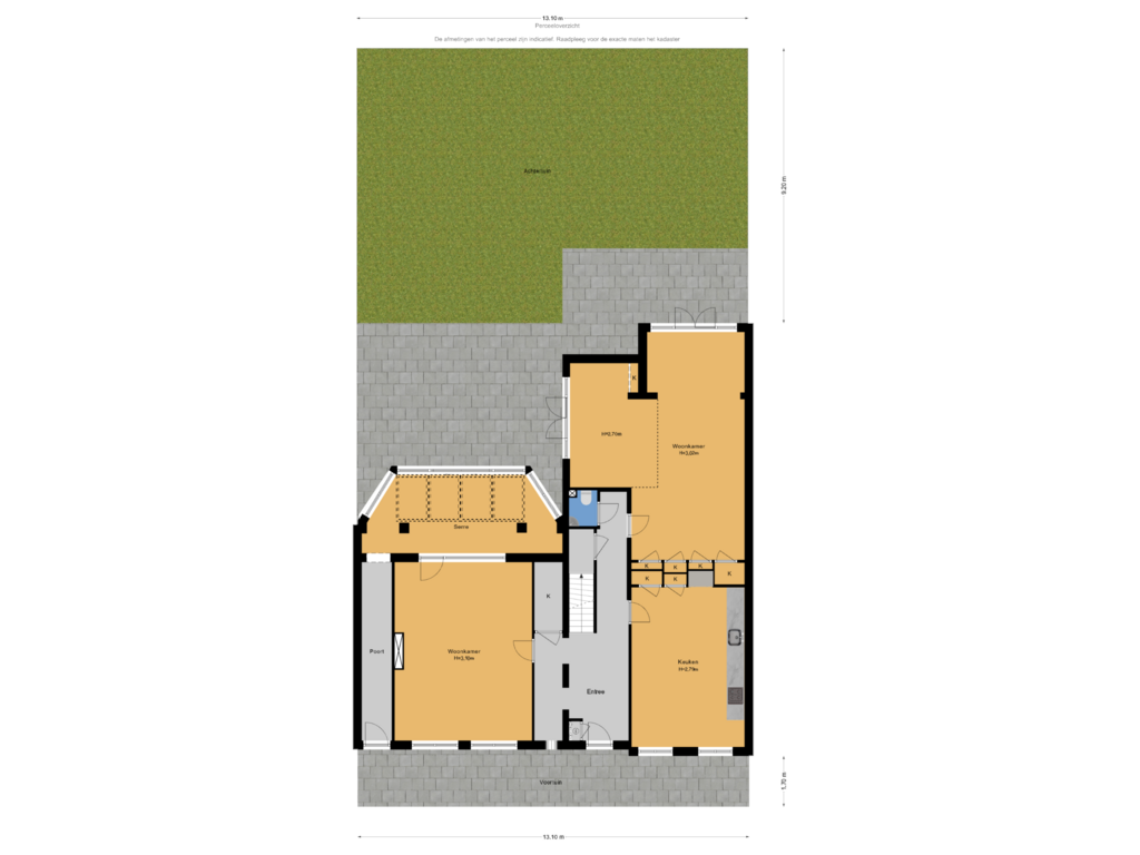 Bekijk plattegrond van Perceeloverzicht van Van Beuningenstraat 20