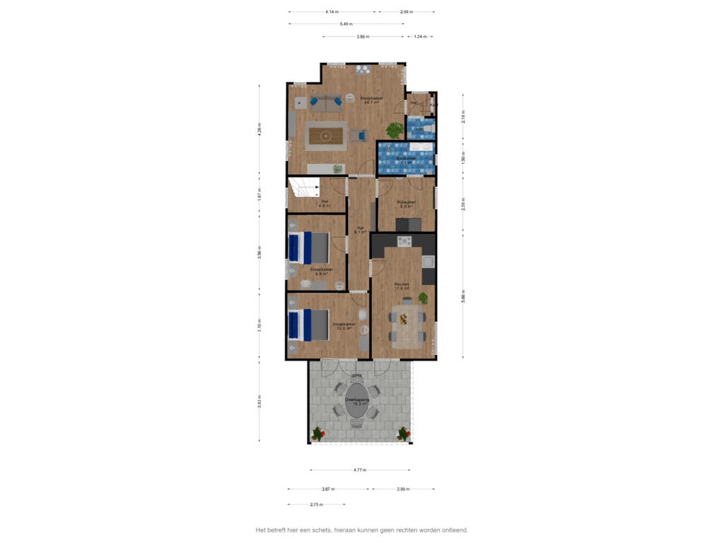 Bekijk plattegrond van Begane grond van Veenweg 23