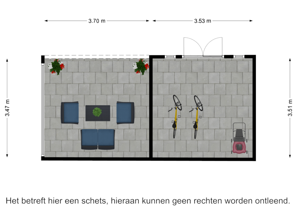 Bekijk plattegrond van Tuinhuisje van Veenweg 23