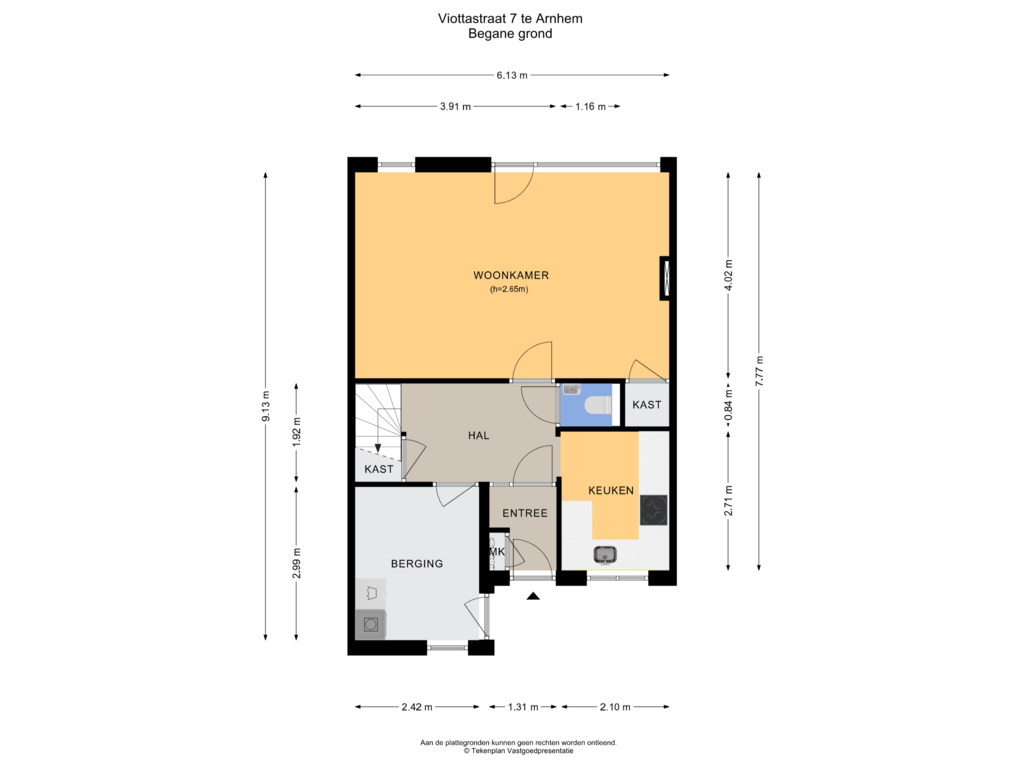 Bekijk plattegrond van Begane grond van Viottastraat 7