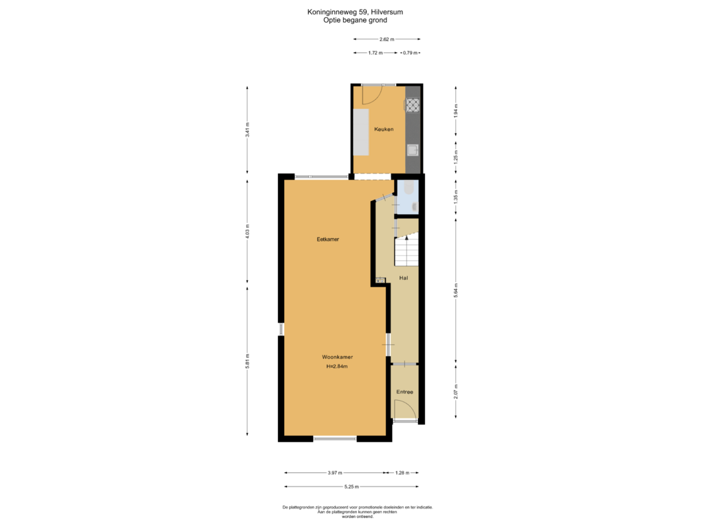 Bekijk plattegrond van Optie begane grond van Koninginneweg 59