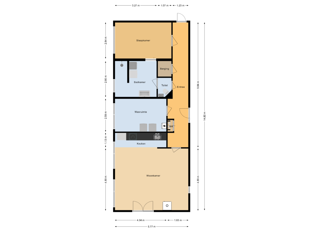 Bekijk plattegrond van Bijgebouw Begane grond van Ommerweg 11