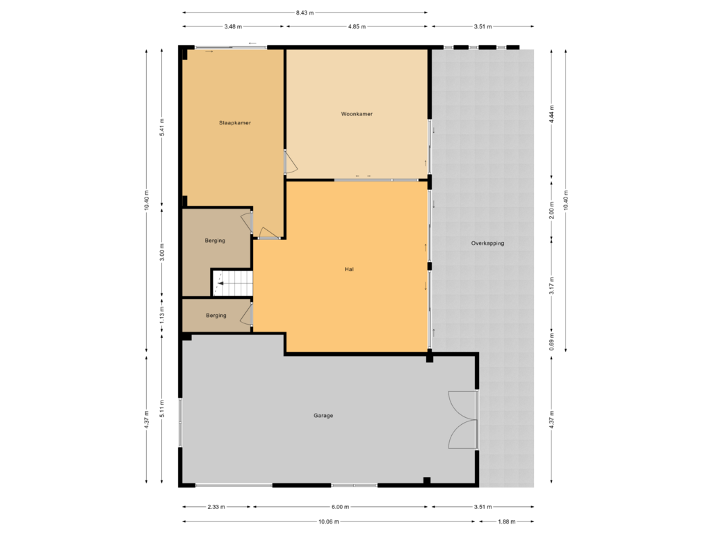 Bekijk plattegrond van Bijgebouw 2 Begane grond van Ommerweg 11