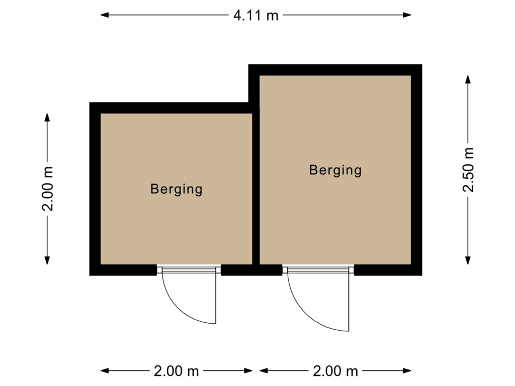 Bekijk plattegrond van Berging van Ommerweg 11