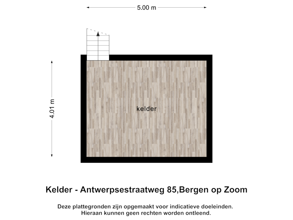 View floorplan of kelder of Antwerpsestraatweg 85