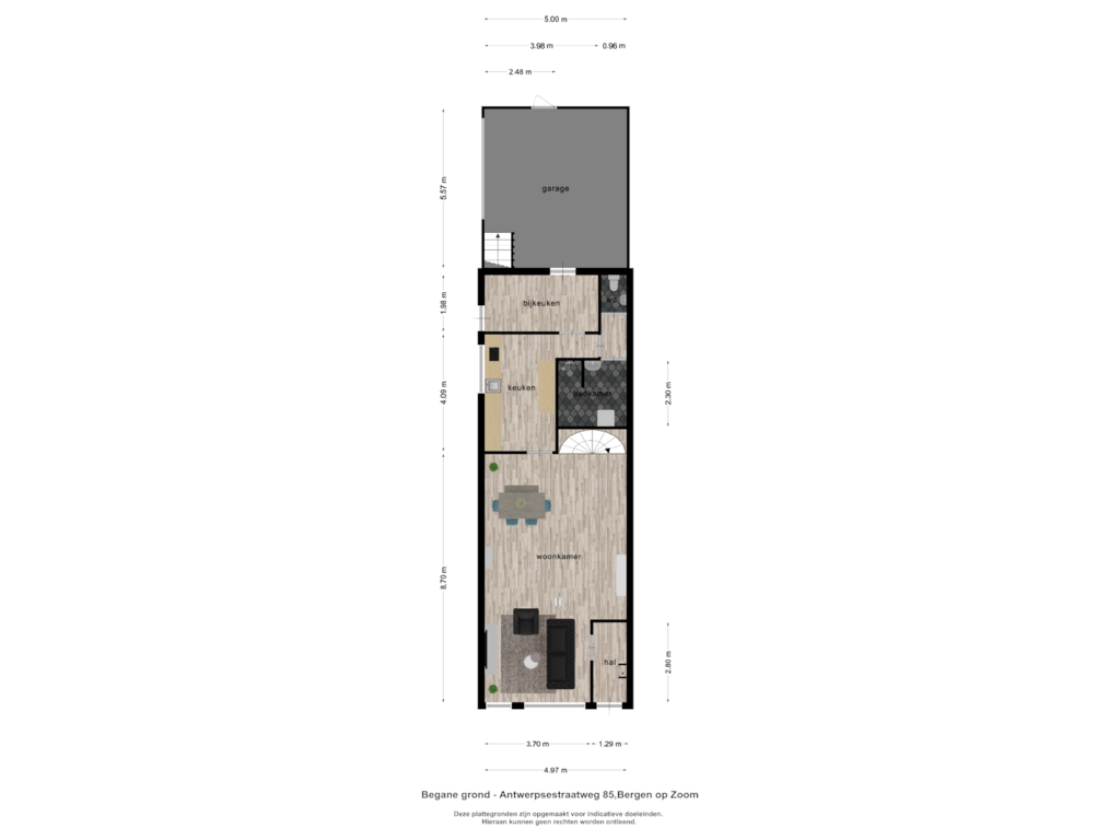 View floorplan of begane grond of Antwerpsestraatweg 85