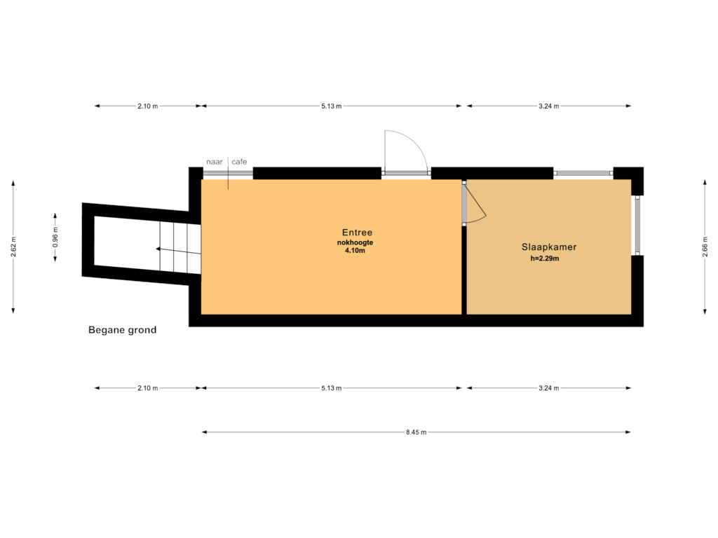 View floorplan of Begane grond of Westkolk 10-A