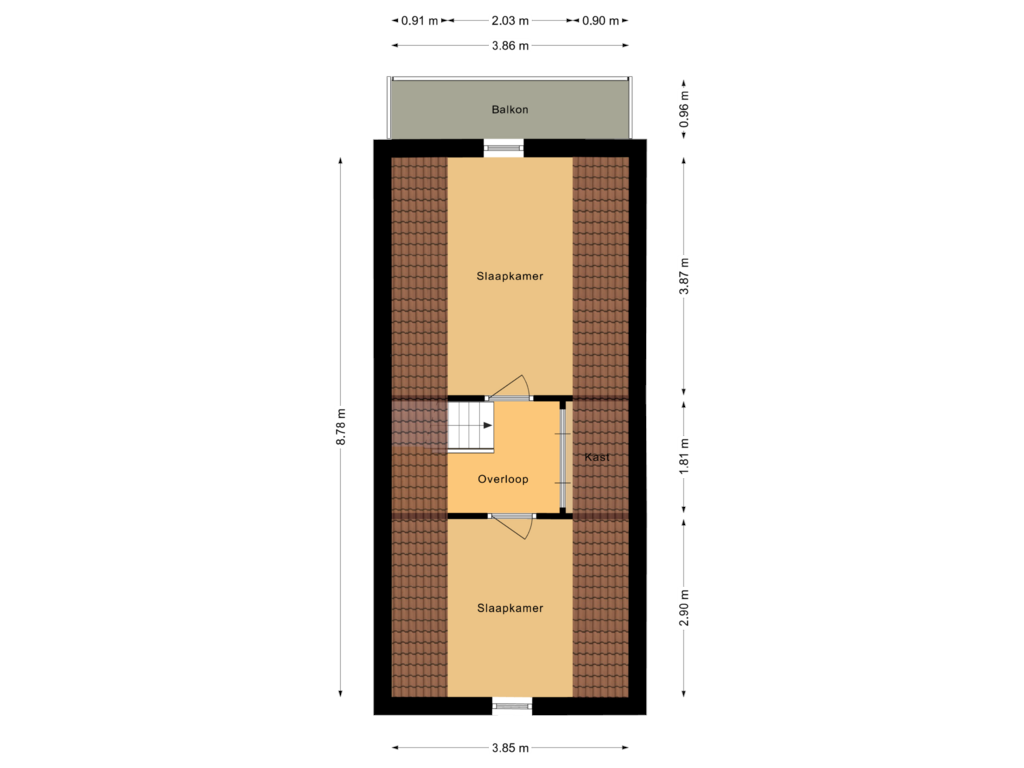 Bekijk plattegrond van Eerste verdieping van Boslaan 1-R206