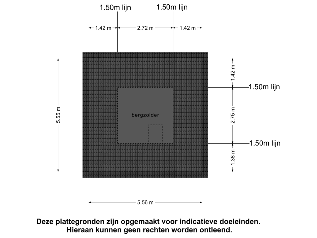 View floorplan of zolder of Zwarteweg 1