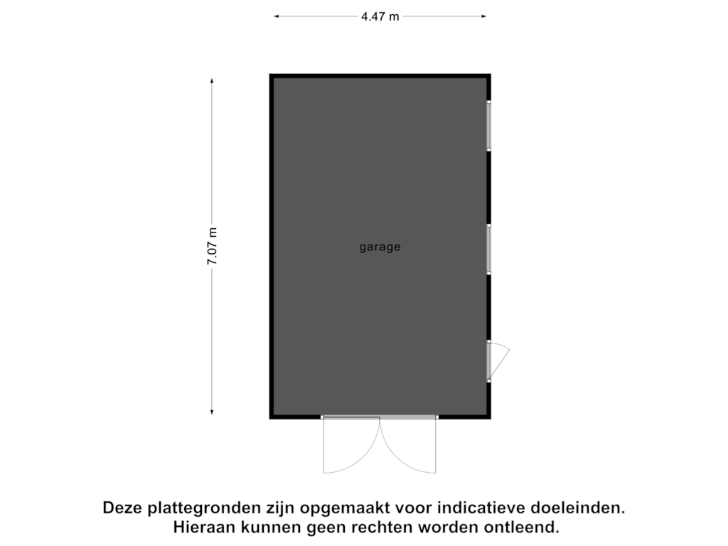 View floorplan of garage of Zwarteweg 1