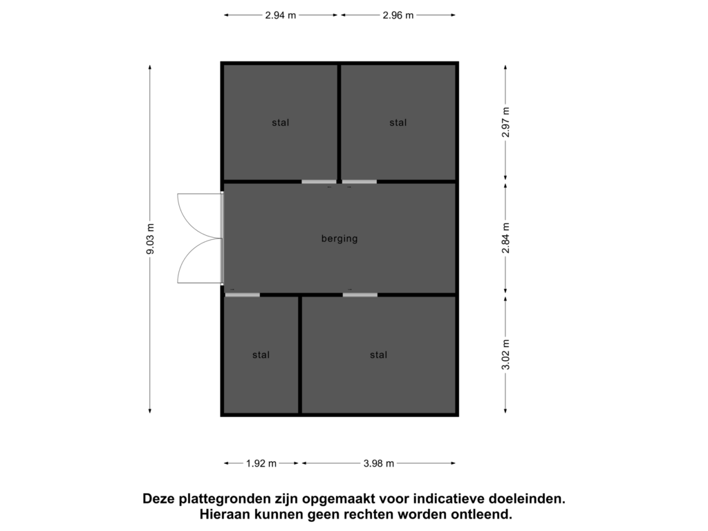 View floorplan of berging 1 of Zwarteweg 1