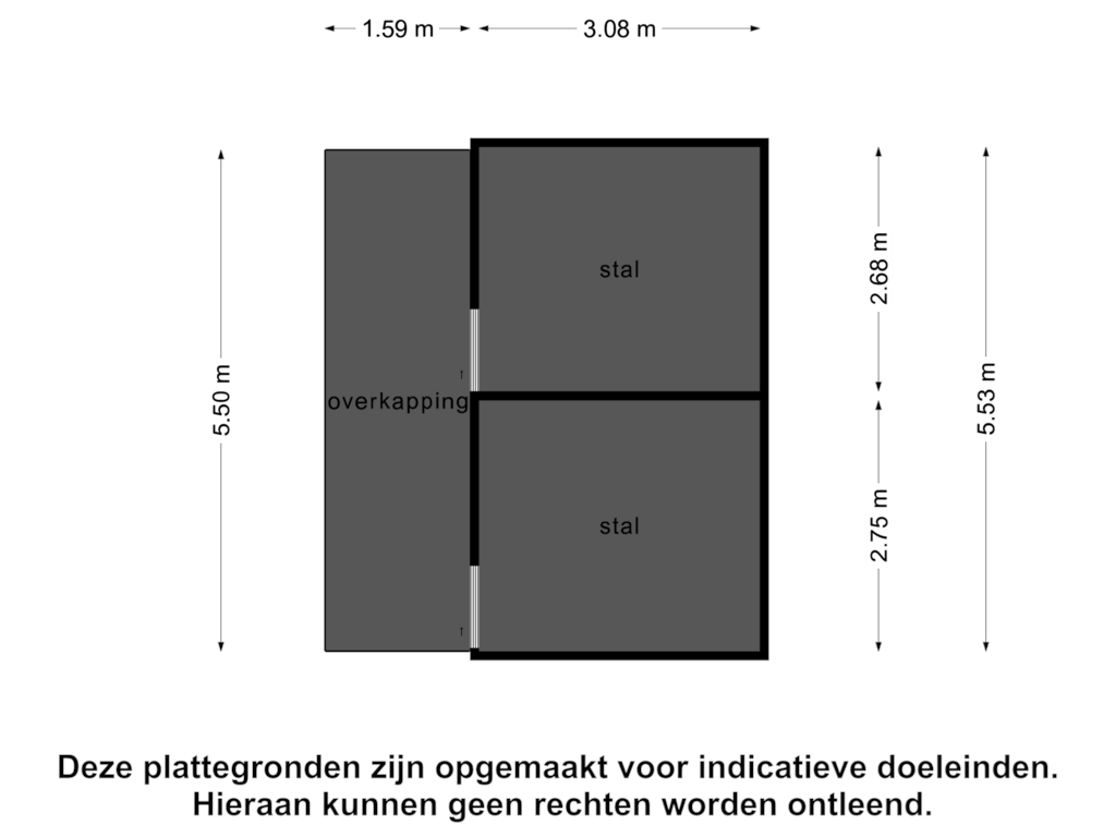 Bekijk plattegrond van berging 2 van Zwarteweg 1