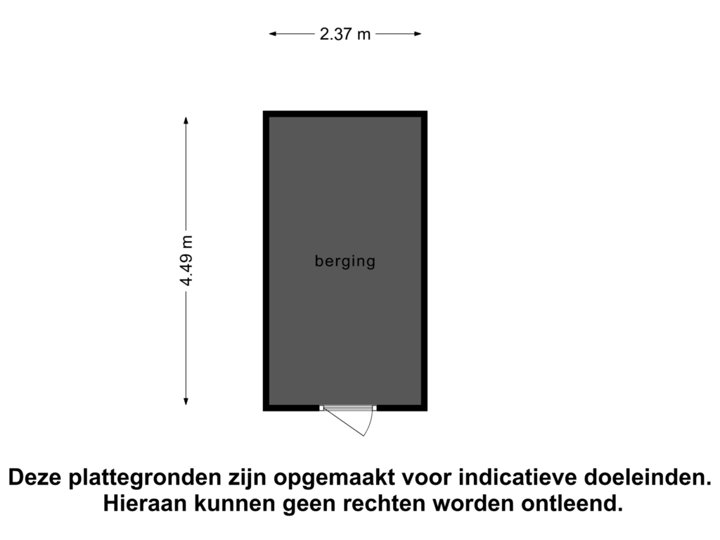 View floorplan of berging 3 of Zwarteweg 1