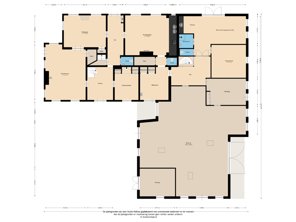 View floorplan of Begane grond of Kerkstraat 19