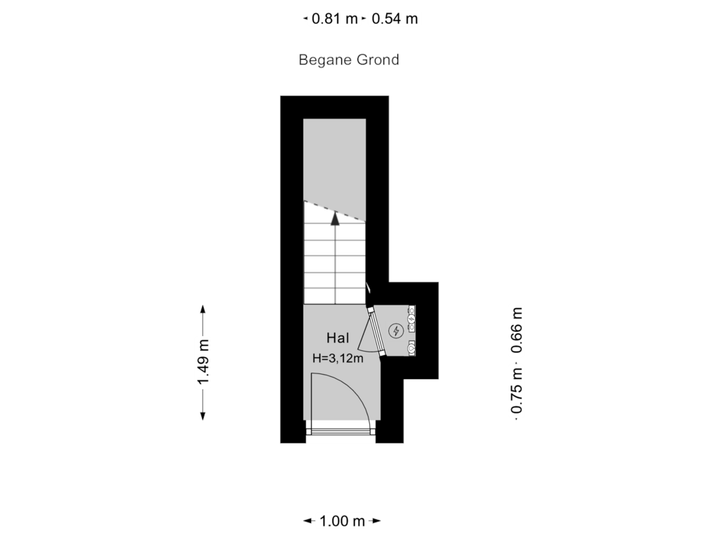 Bekijk plattegrond van Begane Grond van Kromstraat 6