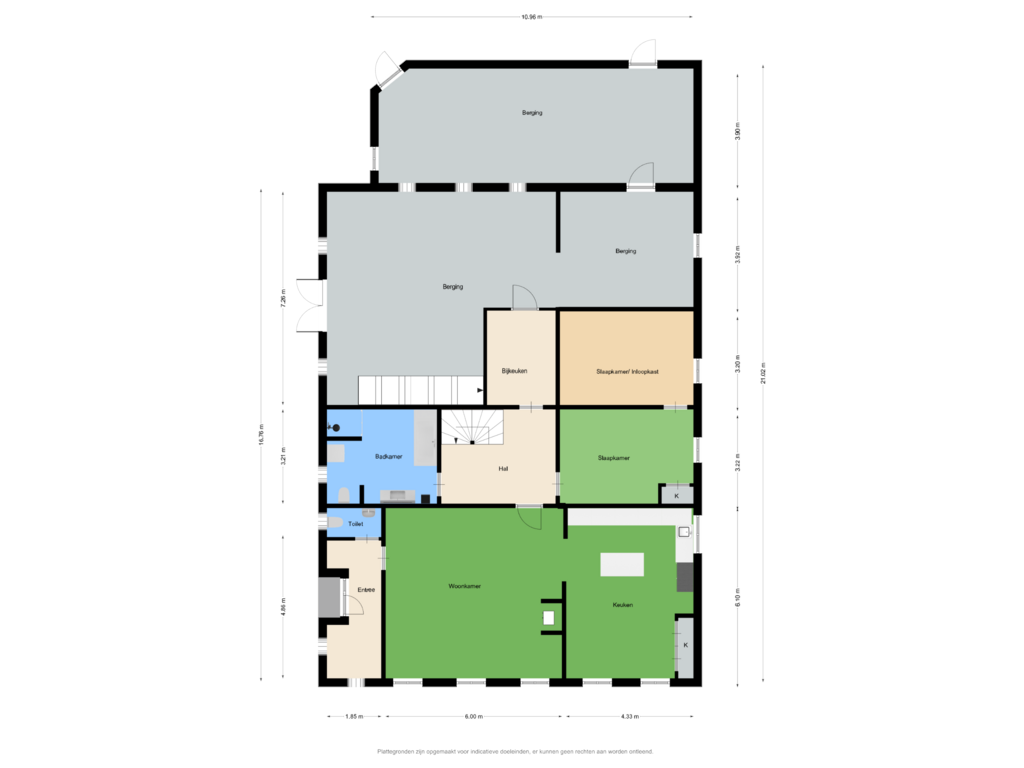 View floorplan of Begane grond of Lytse Buorren 28