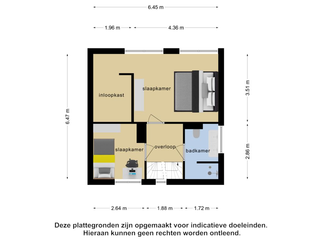 View floorplan of 1e verdieping of Hertogshoef 250