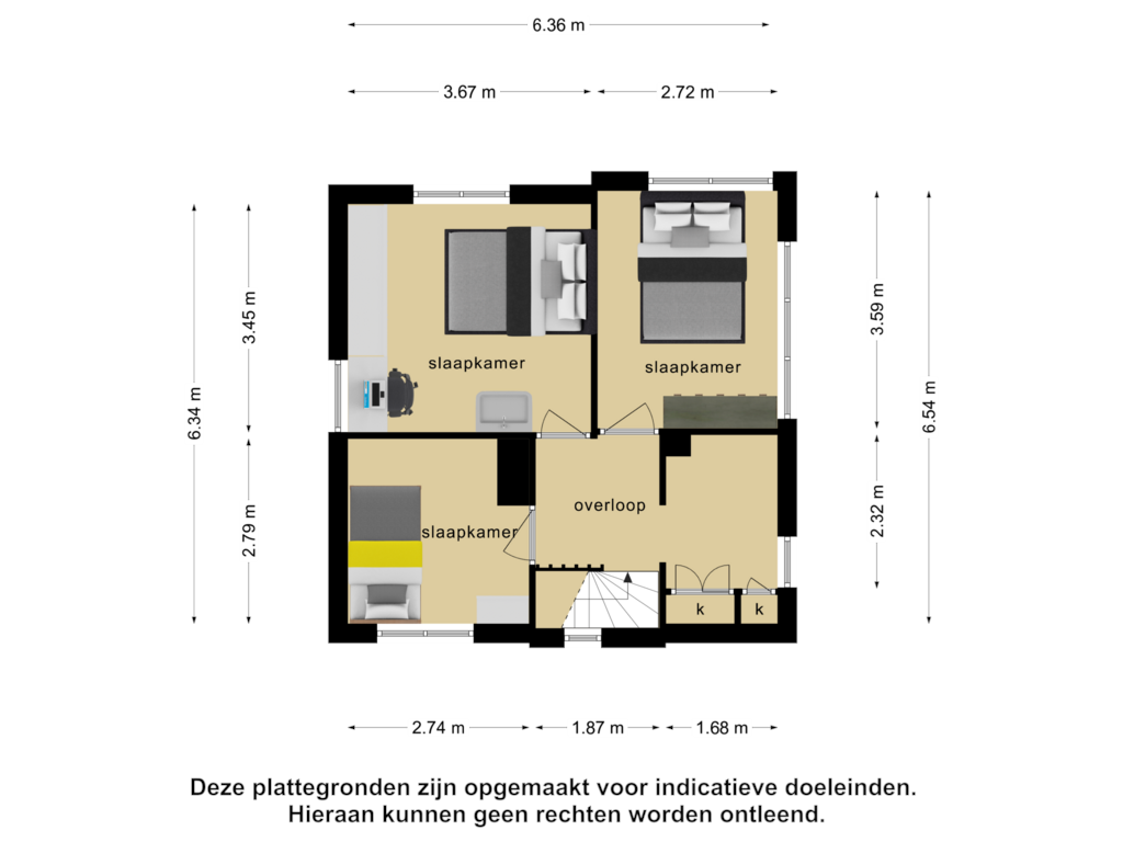 View floorplan of 2e verdieping of Hertogshoef 250