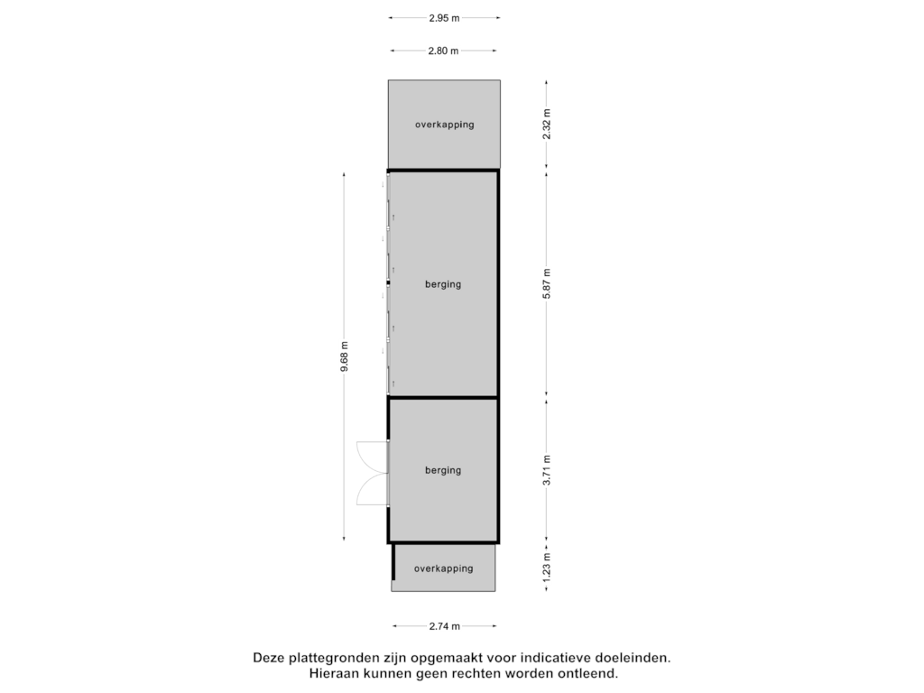 View floorplan of Berging 1 of Hertogshoef 250