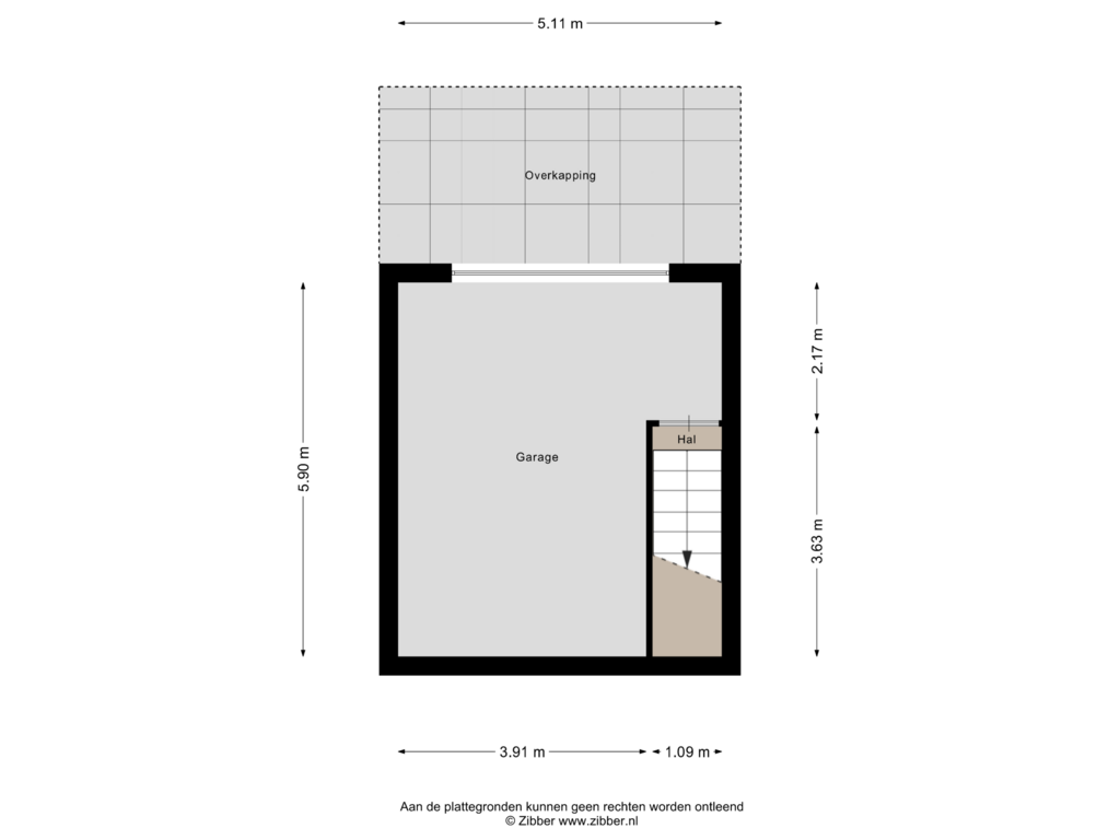 Bekijk plattegrond van Souterrain van Kaaidijk 16