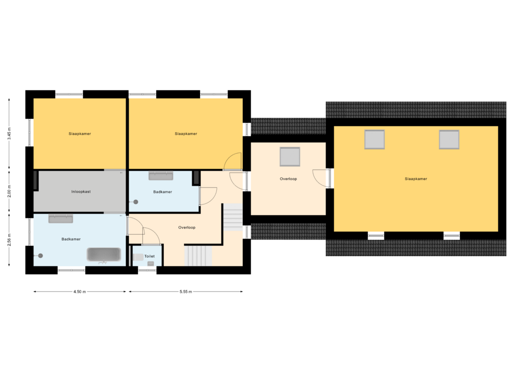 Bekijk plattegrond van 1e Verdieping van Smedekensbrugge 14