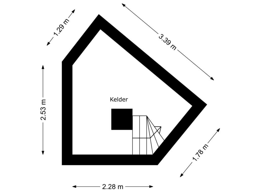 Bekijk plattegrond van Kelder van Pastoor de Bakkerstraat 2