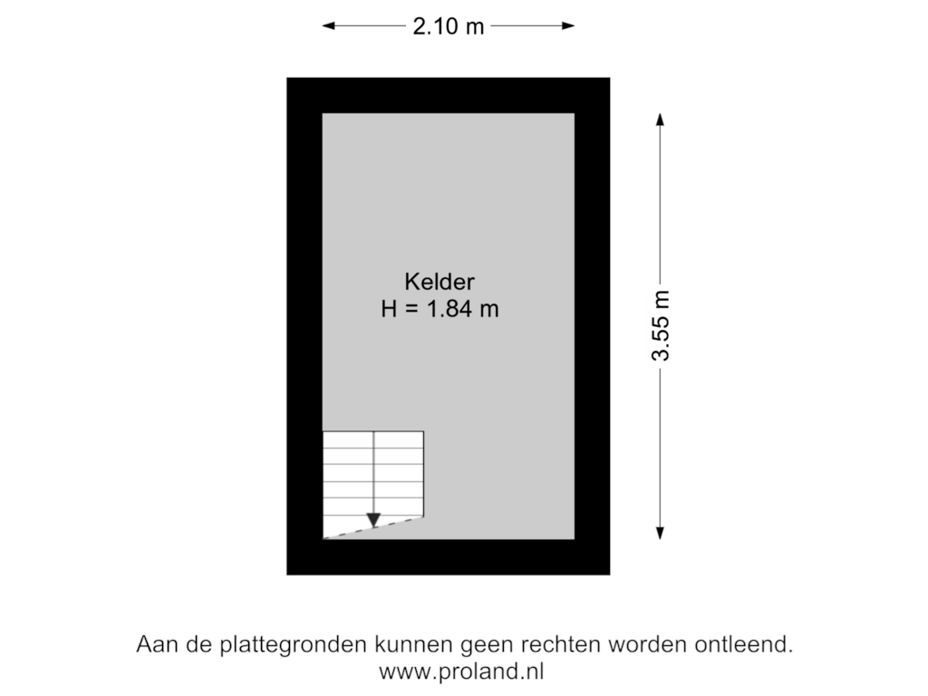 View floorplan of Kelder of Trekkenweg 15